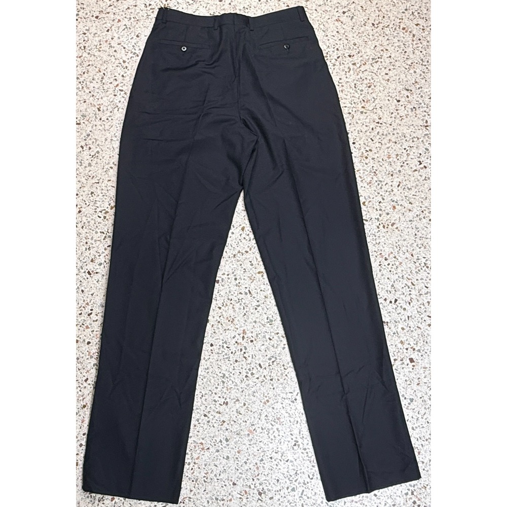 Zanella Jesse Men's 100% Wool Black Dress Pants Made In Italy Size 33 - Picture 9 of 11